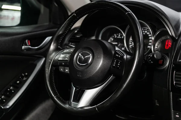 Novosibirsk Rusia Mayo 2019 Mazda Cx5 Primer Plano Del Salpicadero —  Fotos de Stock