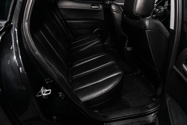 Novosibirsk Russia May 2019 Mazda Close Black Leather Rear Seats — Stock Photo, Image