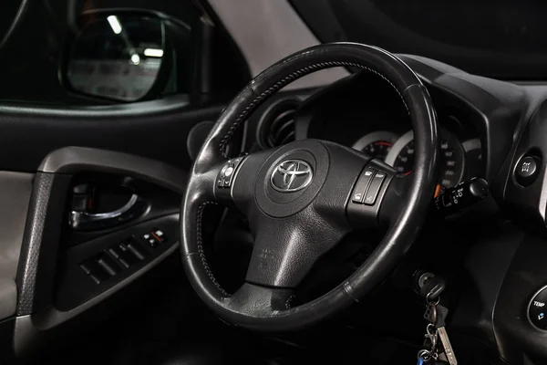 Novosibirsk Rusya Mayıs 2019 Toyota Rav Gösterge Panelinin Yakın Çekim — Stok fotoğraf
