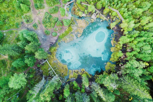 Vista Aérea Sobre Paisaje Panorámico Una Hermosa Bahía Los Lagos — Foto de Stock