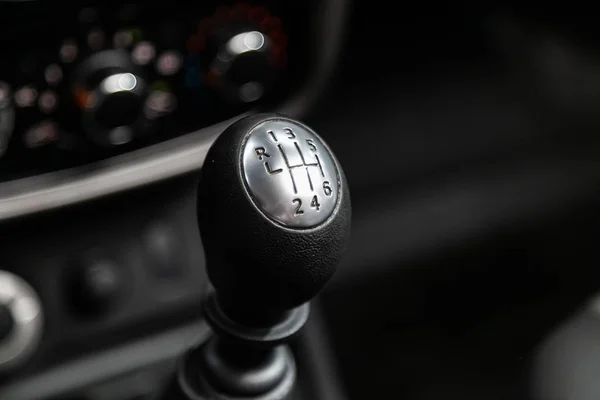 Close Alça Acelerador Botões Engrenagem Transmissão Automática Carro Interior Carro — Fotografia de Stock