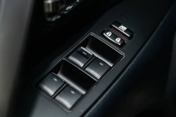 Novosibirsk Russia May 2019 Toyota Avensis Close Side Door Buttons — стокове фото