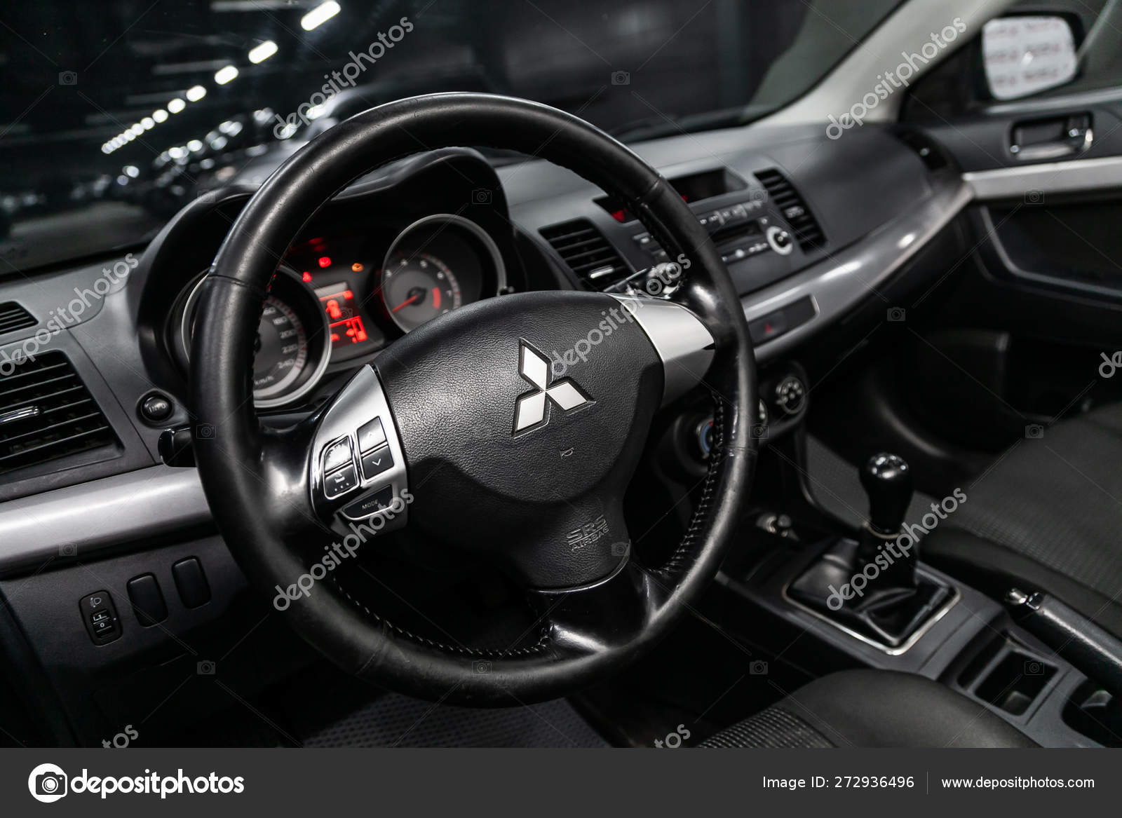 Novosibirsk Russia May 2019 Mitsubishi Lancer Close