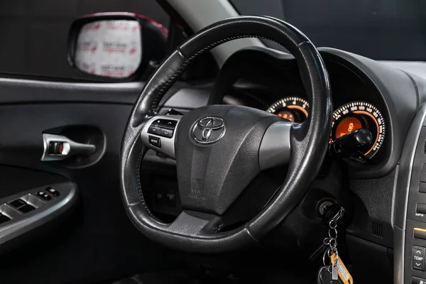 Nowosybirsk Rosja Maja 2019 Toyota Corolla Zbliżenie Deski Rozdzielczej Prędkościomierz — Zdjęcie stockowe