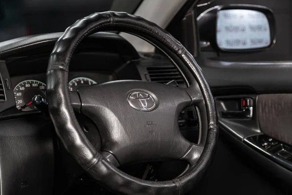 Novosibirsk Ryssland Maj 2019 Toyota Fielder Närbild Instrumentbrädan Hastighetsmätare Varvräknare — Stockfoto