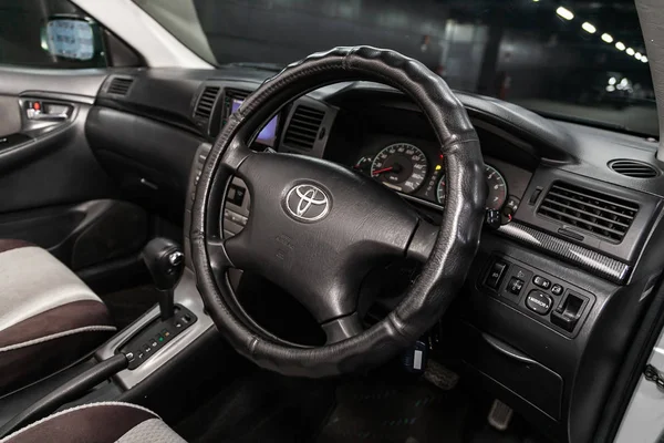 Nowosybirsk Rosja Maja 2019 Toyota Fieldera Zbliżenie Deski Rozdzielczej Prędkościomierz — Zdjęcie stockowe