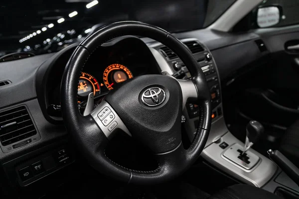 Novosibirsk Russia May 2019 Toyota Corolla Close Dashboard Speedometer Tachometer — Stock Photo, Image