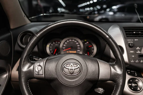 Novossibirsk Russie Mai 2019 Toyota Rav Gros Plan Sur Tableau — Photo