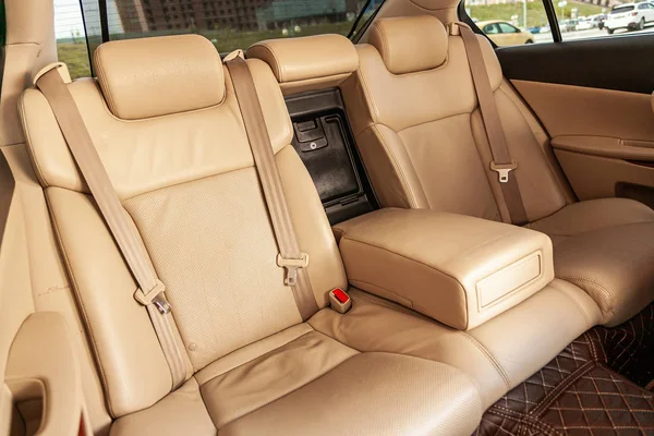 Novosibirsk Russia May 2019 Lexus Gs300 Close Beige Leather Seats — Stock Photo, Image