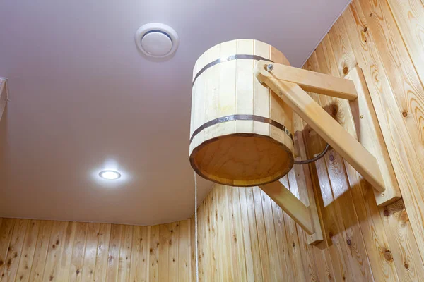 Cold water from a wooden bucket, for hardening and a healthy lifestyle.Relax in a hot sauna.