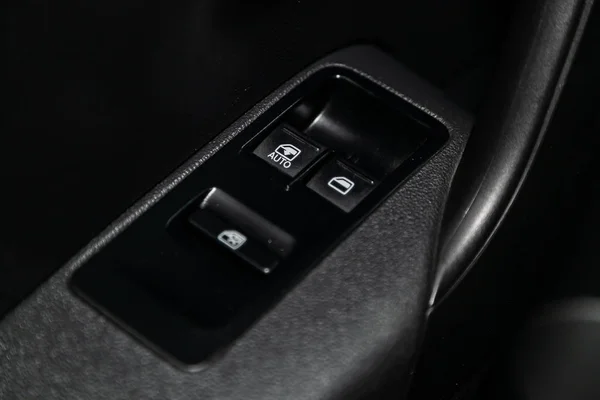 Novosibirsk Russia June 2019 Volkswagen Polo Close Side Door Buttons — Stock Photo, Image