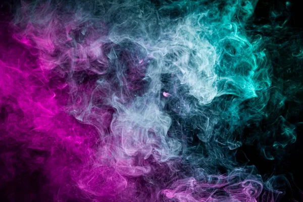 Frozen Abstract Movement Explosion Smoke Multiple Colors Black Background Background — Stock Photo, Image