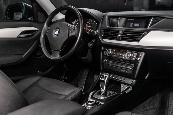 Novosibirsk Rusia Junio 2019 Bmw Primer Plano Del Tablero Ajuste — Foto de Stock