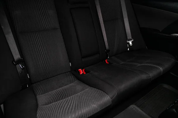 Novosibirsk Russia June 2019 Toyota Camry Close Black Rear Seats — Stock Photo, Image