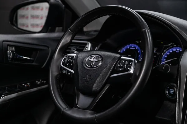 Novosibirsk Rusya Haziran 2019 Toyota Camry Pano Yakın Çekim Hız — Stok fotoğraf