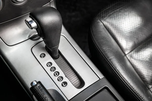 Automatic gear stick inside modern car.  automatic transmission gear of car , car interior