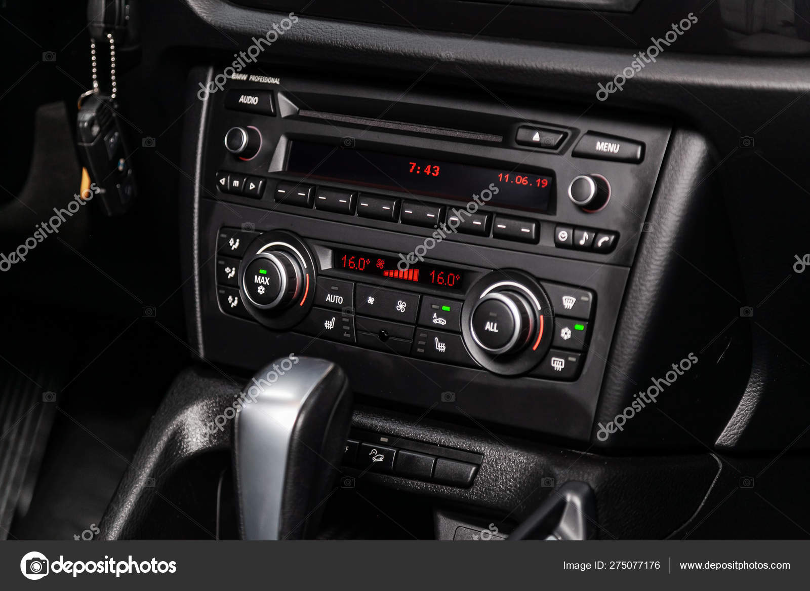 Novosibirsk Russia June 2019 Bmw Close Dashboard Information