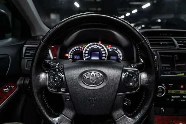 Novosibirsk Rusland Juni 2019 Toyota Camry Close Van Het Dashboard — Stockfoto