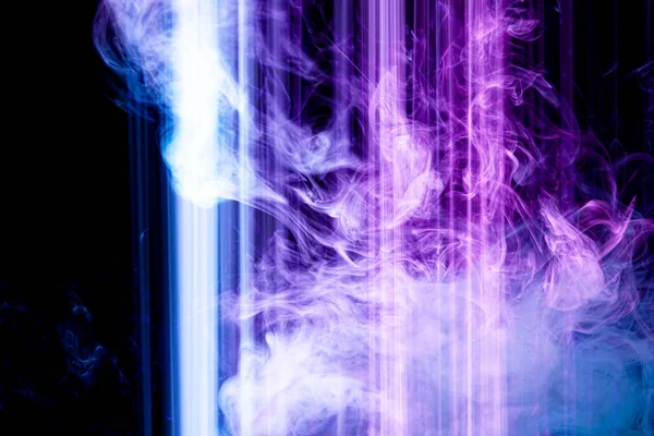 Streszczenie Tła Kolorowych Niebieskich Fioletowych Pasków Dymu Koncepcja Geometrycznej Estetyki — Zdjęcie stockowe
