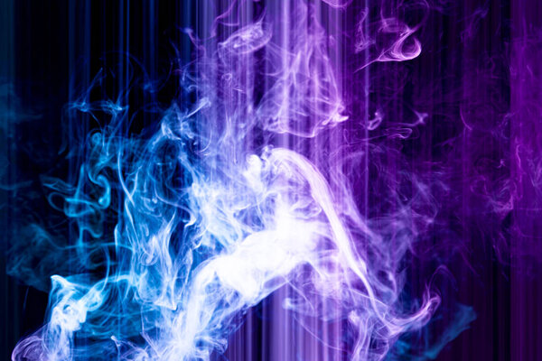 Abstract fractal background. Fantasy smoke abstract on black background.