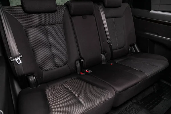 Novosibirsk Russia June 2019 Hyundai Santa Close Black Rear Seats — Stock Photo, Image