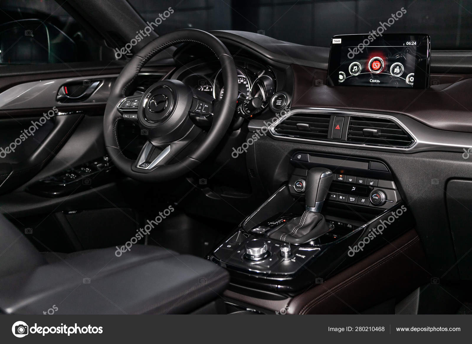 Novosibirsk Russia June 2019 Mazda Close Dashboard Player