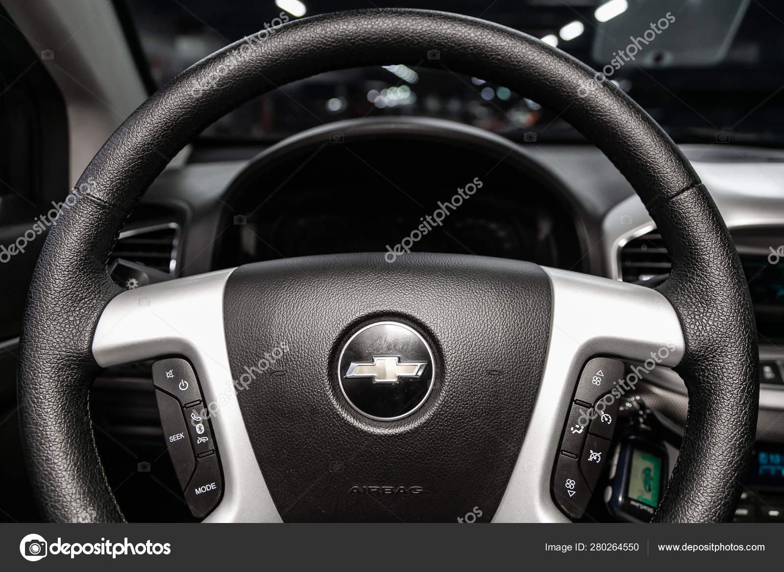 Novosibirsk Russia June 2019 Chevrolet Captiva Close
