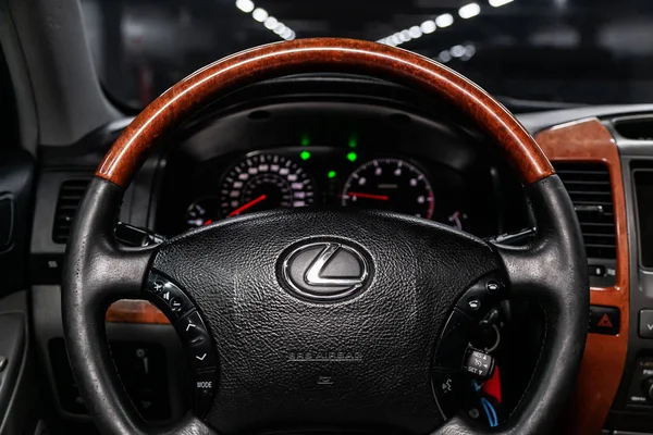 Novosibirsk Russia June 2019 Lexus Gx470 Close Dashboard Speedometer Tachometer — Stock Photo, Image
