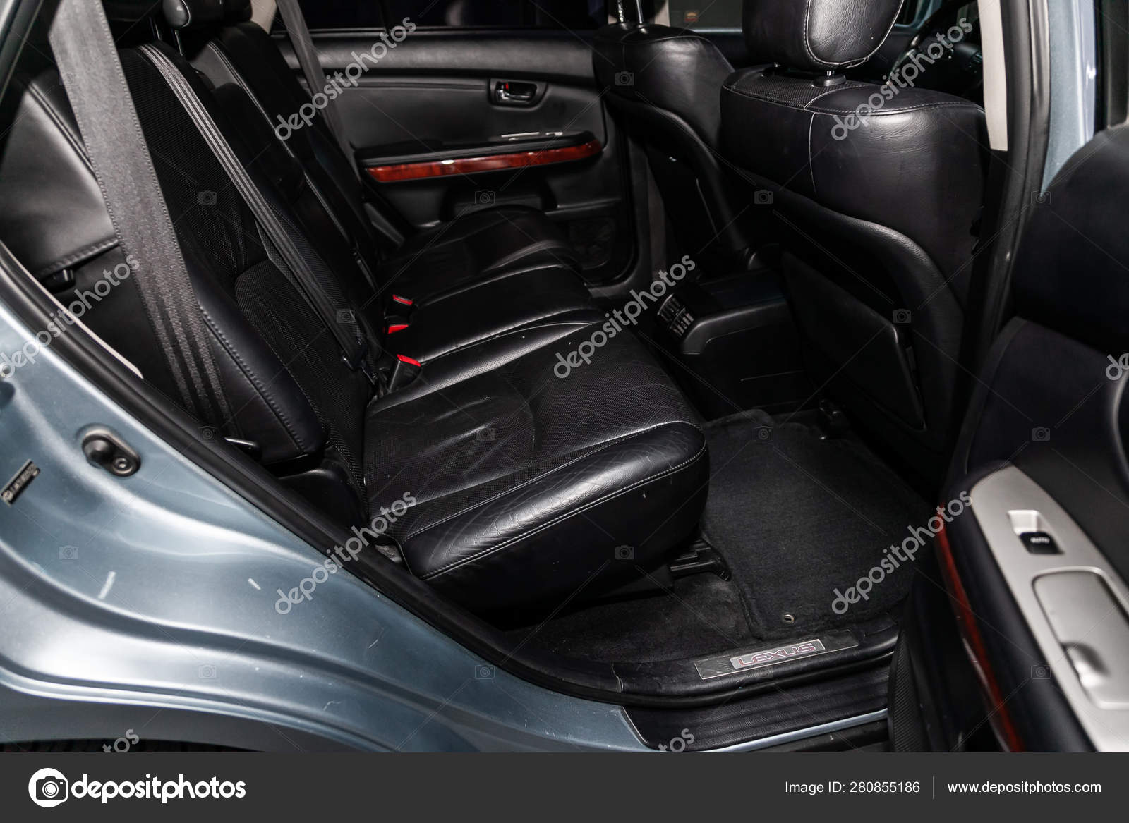 Novosibirsk Russia June 2019 Lexus 350 Close Black Leather