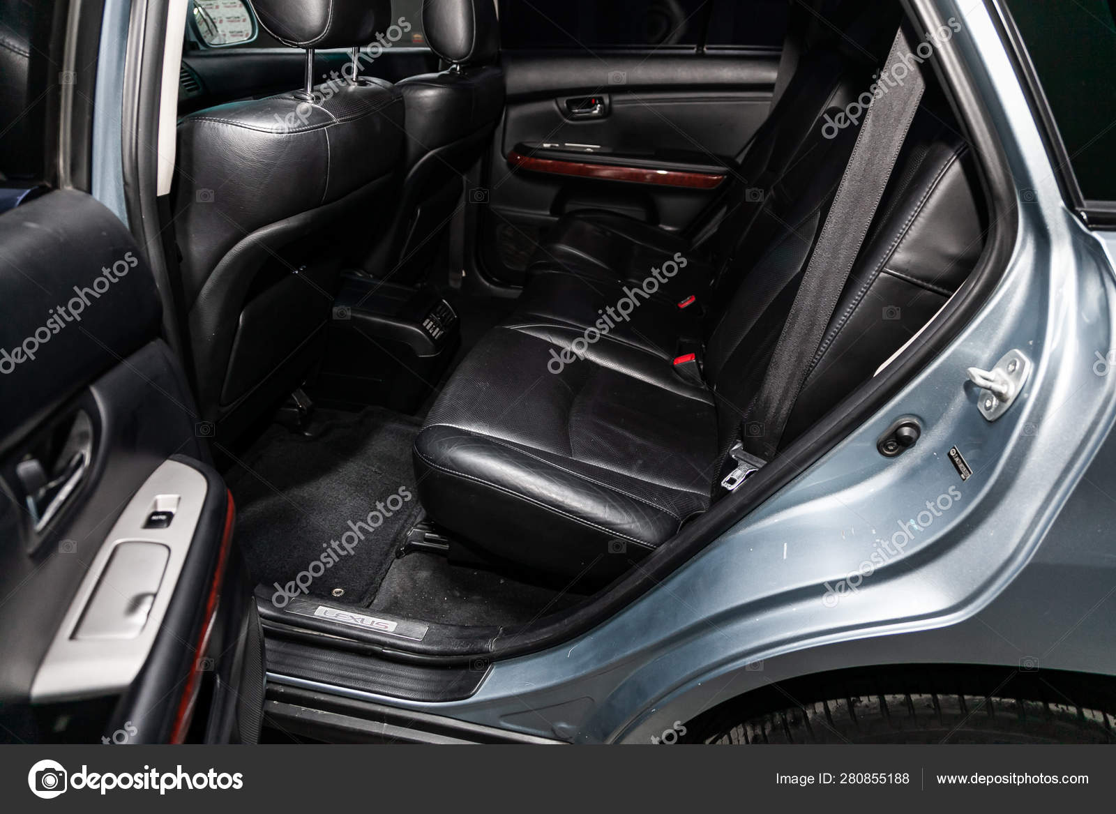Novosibirsk Russia June 2019 Lexus 350 Close Black Leather