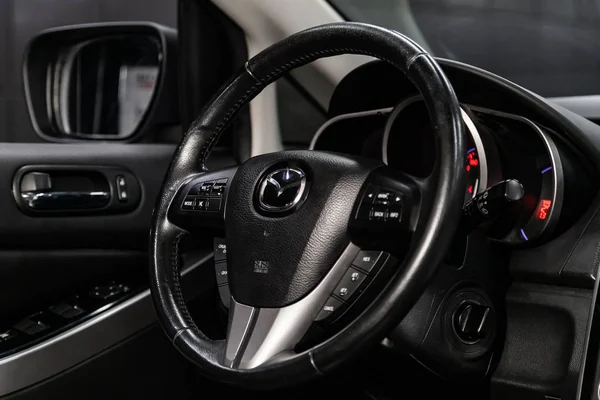 Novosibirsk Rusland Juni 2019 Mazda Close Van Het Dashboard Snelheidsmeter — Stockfoto