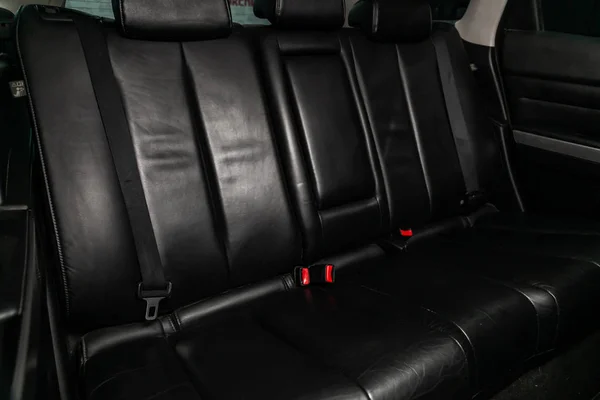 Novosibirsk Russia June 2019 Mazda Close Black Leather Rear Seats — Stock Photo, Image