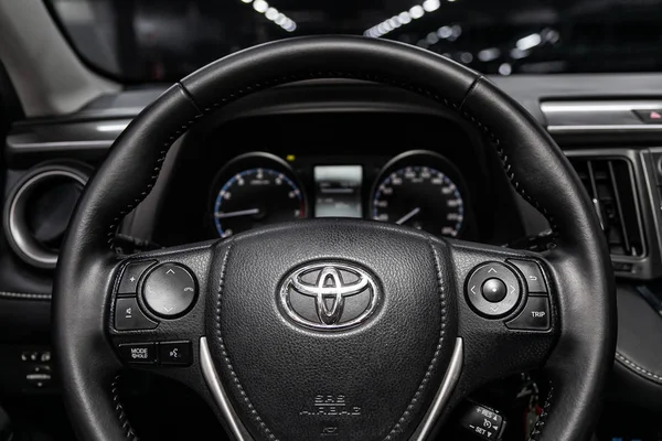 Novosibirsk Rusia Junio 2019 Toyota Rav Primer Plano Del Salpicadero — Foto de Stock