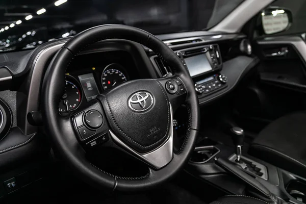 Novosibirsk Rusia Junio 2019 Toyota Rav Primer Plano Del Salpicadero — Foto de Stock