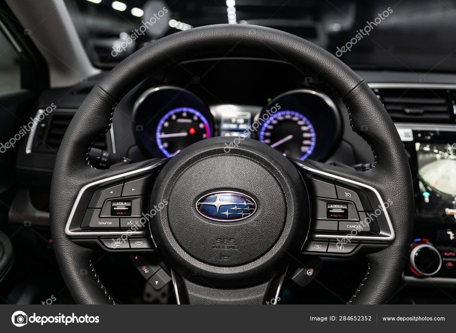 Novosibirsk Russia June 2019 Subaru Outback Close Dashboard