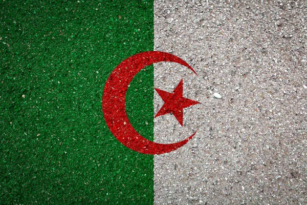 Algéria Nemzeti Zászlaja Háttéren Koncepció Nemzeti Büszkeség Ország Jelképe — Stock Fotó