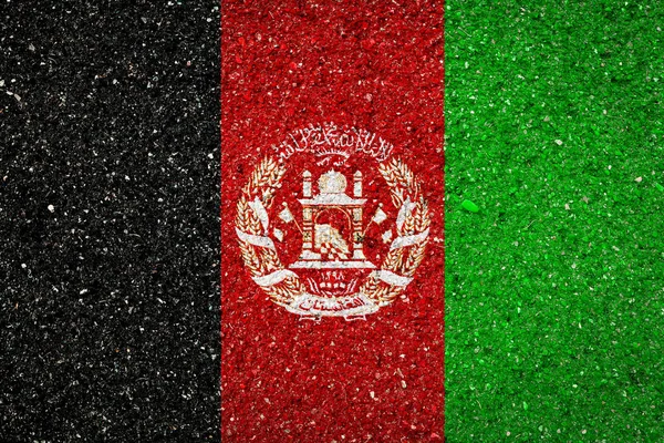 Afganisztán Nemzeti Zászlója Kőháttérrel Koncepció Nemzeti Büszkeség Ország Jelképe — Stock Fotó