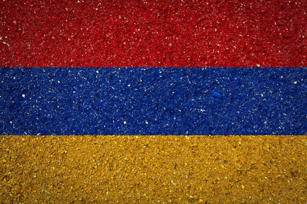 Bandera Nacional Armenia Sobre Fondo Piedra Concepto Orgullo Nacional Símbolo — Foto de Stock