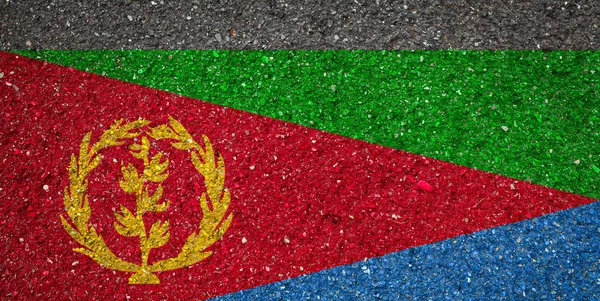 Государственный Флаг Эритреи Каменном Фоне Концепция Национальной Гордости Символ Страны — стоковое фото