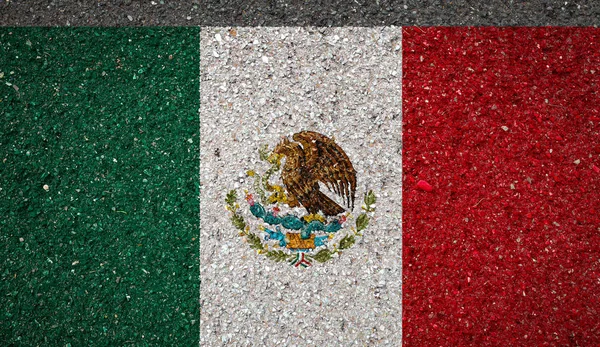 Bandera Nacional México Sobre Fondo Piedra Concepto Orgullo Nacional Símbolo —  Fotos de Stock