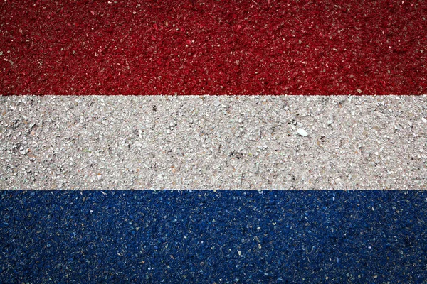 Bandera Nacional Los Países Bajos Sobre Fondo Piedra Concepto Orgullo —  Fotos de Stock