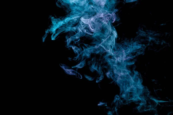 Toxic Movement Color Blue Pink Smoke Abstract Black Background Fire — Stock Photo, Image