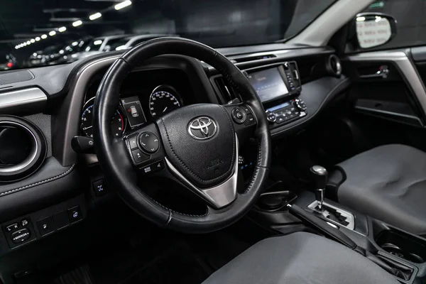 Nowosybirsk Rosja Czerwca 2019 Toyota Rav Zbliżenie Deski Rozdzielczej Prędkościomierza — Zdjęcie stockowe
