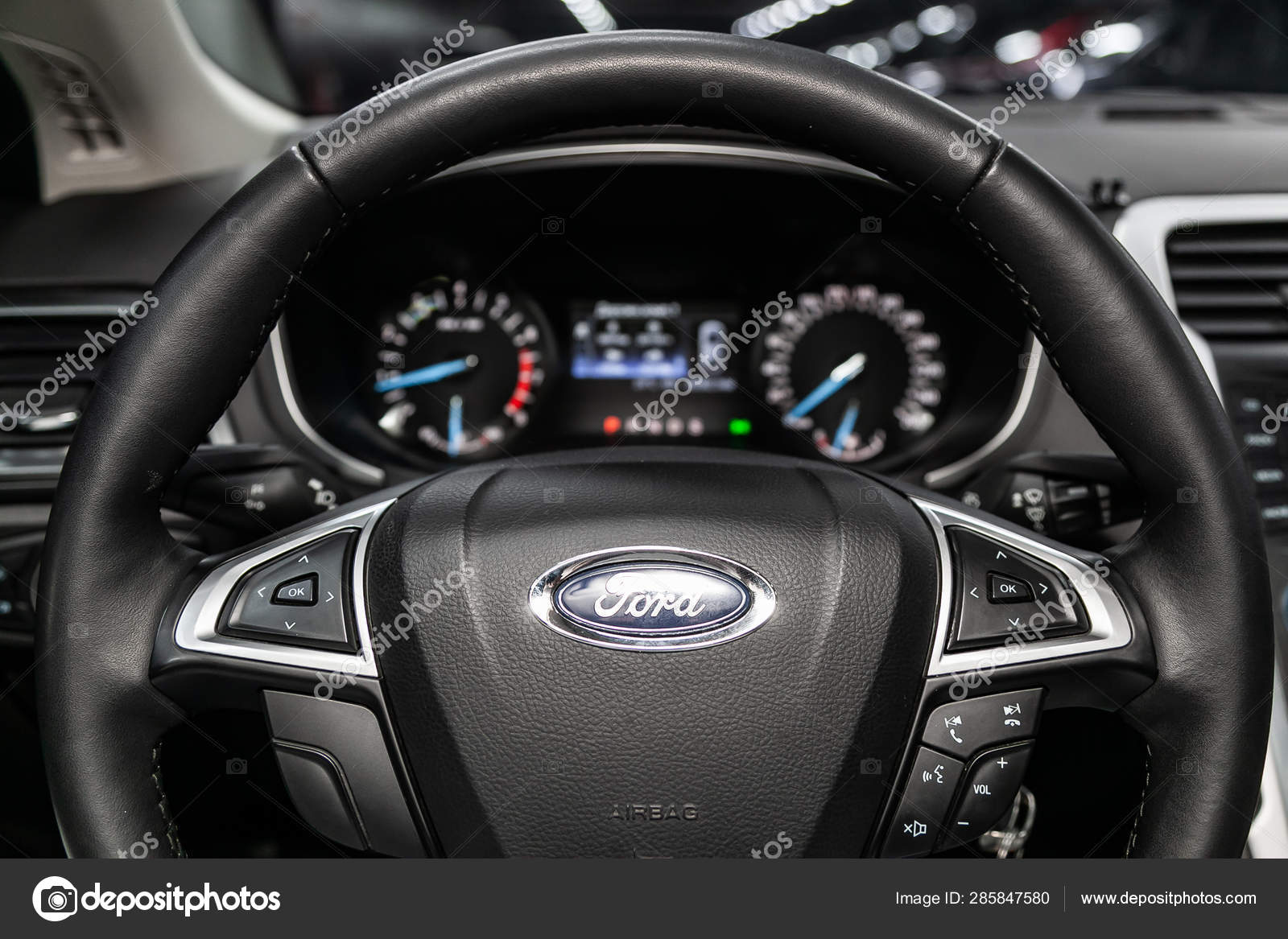 Novosibirsk Russia Jule 2019 Ford Mondeo Close Dashboard