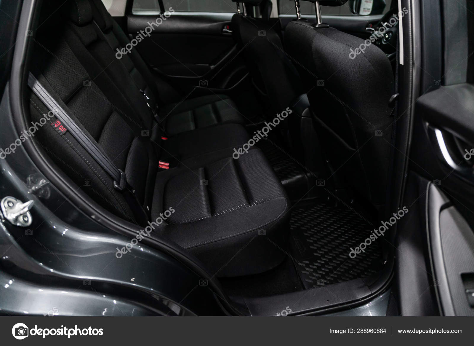 Novosibirsk Russia July 2019 Mazda Close Black Rear Seats