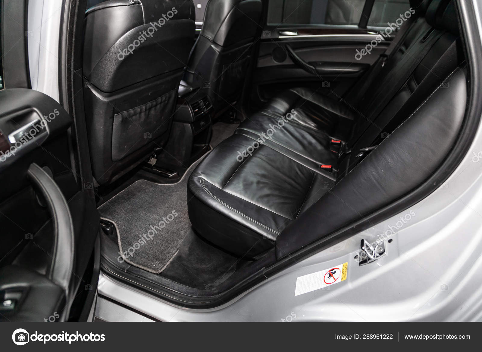 Novosibirsk Russia July 2019 Bmw Close Black Rear Seats