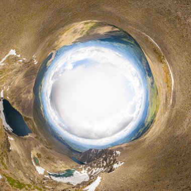 Dağın yüksek noktasının peyzaj zemin seviyesinden 2000 kilometrelik üzerinde. Açık mavi bir gölün altında, karla ücretsiz bir çekirdek ile dağ panoramasına sahiptir. Yukarıdan çekilen panoramik şehir 360