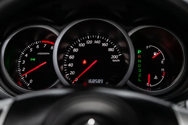 Novosibirsk Russia July 2019 Suzuki Grand Vitara Close Dashboard Speedometer — Stock Photo, Image