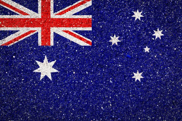 Nationalflagge Australiens Auf Einem Steinernen Hintergrund Das Konzept Des Nationalstolzes — Stockfoto