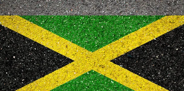 배경에 자메이카의 국가의 자부심과 국가의 상징의 — 스톡 사진